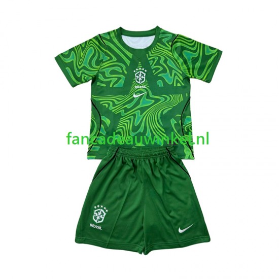 Brazilië Wedstrijdshirt met Korting Keepersshirt Uit Kind WK 2026 Korte Mouw