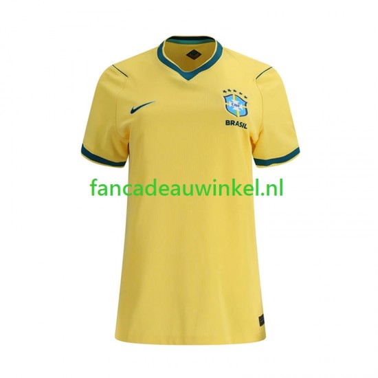 Brazilië Wedstrijdshirt met Korting Thuis Dames WK 2026 Korte Mouw