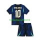 Brazilië Wedstrijdshirt met Korting Ronaldinho 10 Uit Kind WK 2026 Korte Mouw
