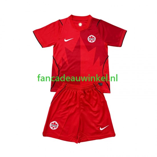 Canada Wedstrijdshirt met Korting Thuis Kind WK 2026 Korte Mouw