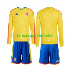 Colombia Wedstrijdshirt met Korting Thuis Kind WK 2026 Lange Mouw