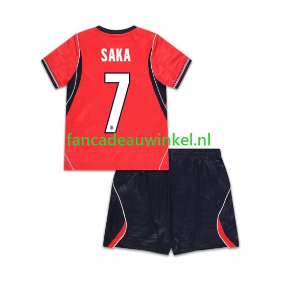 Engeland Wedstrijdshirt met Korting Bukayo Saka 7 Uit Kind WK 2026 Korte Mouw