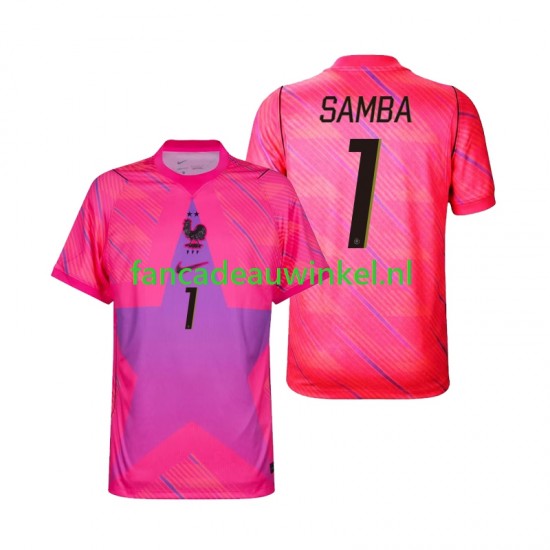 Frankrijk Wedstrijdshirt met Korting Brice Samba 1 Keepersshirt Uit Heren WK 2026 Korte Mouw