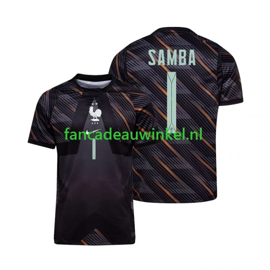Frankrijk Wedstrijdshirt met Korting Brice Samba 1 Keepersshirt Thuis Heren WK 2026 Korte Mouw