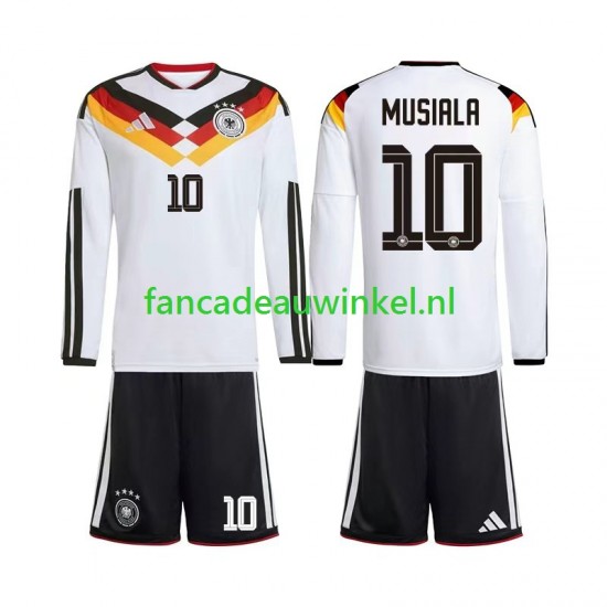 Duitsland Wedstrijdshirt met Korting Jamal Musiala 10 Thuis Kind WK 2026 Lange Mouw