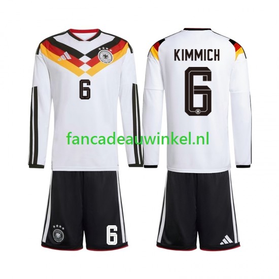 Duitsland Wedstrijdshirt met Korting Joshua Kimmich 6 Thuis Kind WK 2026 Lange Mouw