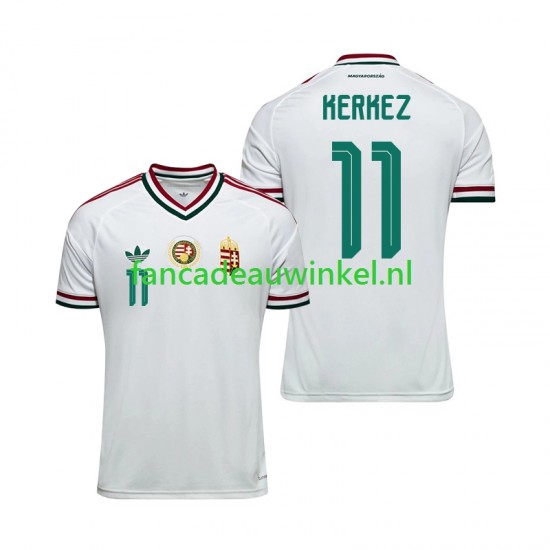 Hongarije Wedstrijdshirt met Korting Milos Kerkez 11 Uit Heren WK 2026 Korte Mouw
