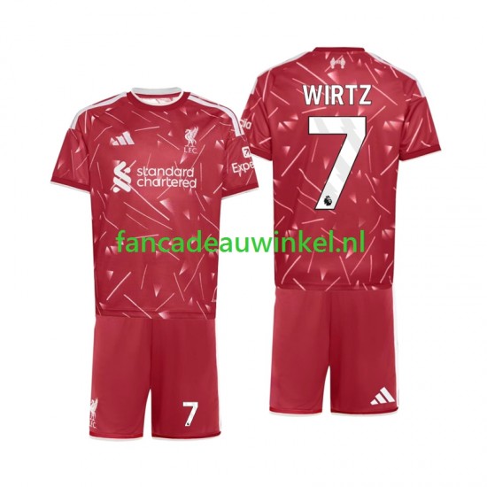 Liverpool Wedstrijdshirt met Korting Florian Wirtz 7 Thuis Kind 2026-27 Korte Mouw