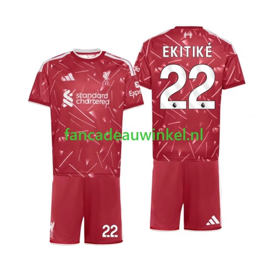 Liverpool Wedstrijdshirt met Korting Hugo Ekitike 22 Thuis Kind 2026-27 Korte Mouw