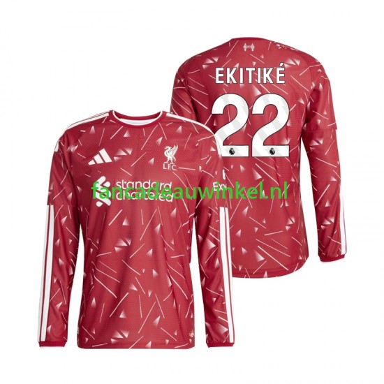 Liverpool Wedstrijdshirt met Korting Hugo Ekitike 22 Thuis Heren 2026-27 Lange Mouw