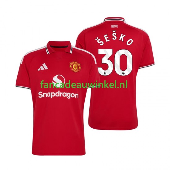 Manchester United Wedstrijdshirt met Korting Benjamin Sesko 30 Thuis Heren 2026-27 Korte Mouw
