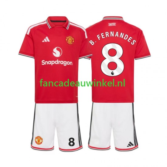 Manchester United Wedstrijdshirt met Korting Bruno Fernandes 8 Thuis Kind 2026-27 Korte Mouw