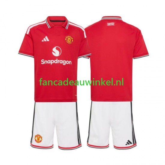 Manchester United Wedstrijdshirt met Korting Thuis Kind 2026-27 Korte Mouw