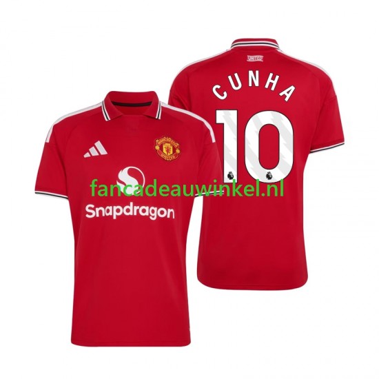 Manchester United Wedstrijdshirt met Korting Matheus Cunha 10 Thuis Heren 2026-27 Korte Mouw