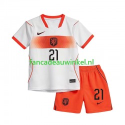 Nederland Wedstrijdshirt met Korting Denzel Dumfries 22 Uit Kind WK 2026 Korte Mouw