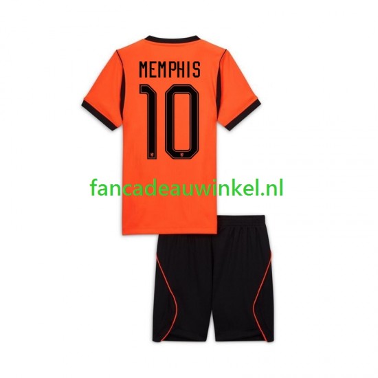 Nederland Wedstrijdshirt met Korting Memphis Depay 10 Thuis Kind WK 2026 Korte Mouw