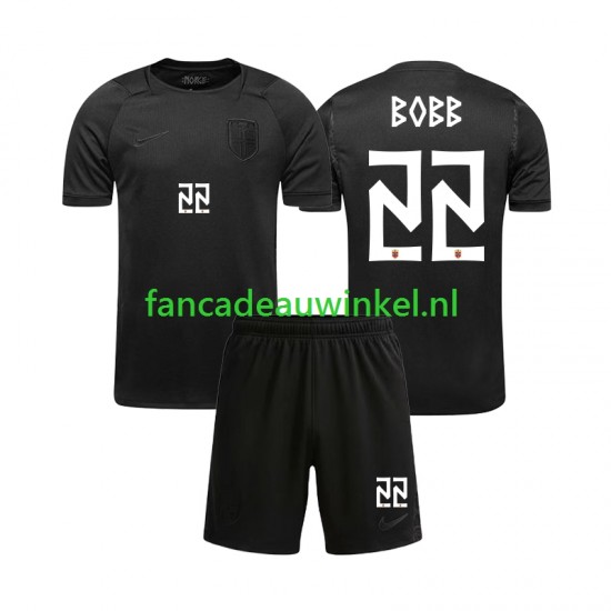 Noorwegen Wedstrijdshirt met Korting Oscar Bobb 22 Uit Kind WK 2026 Korte Mouw