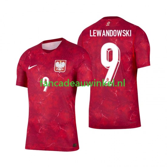 Polen Wedstrijdshirt met Korting Robert Lewandowski 9 Uit Heren 2026 Korte Mouw