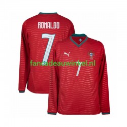 Portugal Wedstrijdshirt met Korting Cristiano Ronaldo 7 Thuis Heren WK 2026 Lange Mouw
