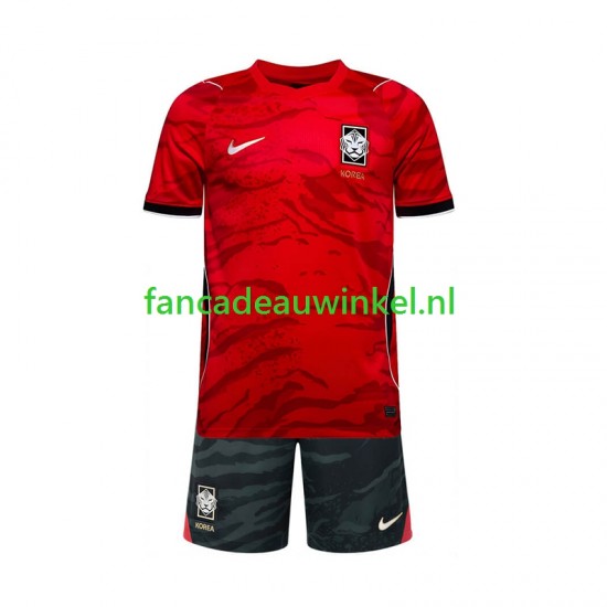 Zuid-Korea Wedstrijdshirt met Korting Thuis Kind WK 2026 Korte Mouw