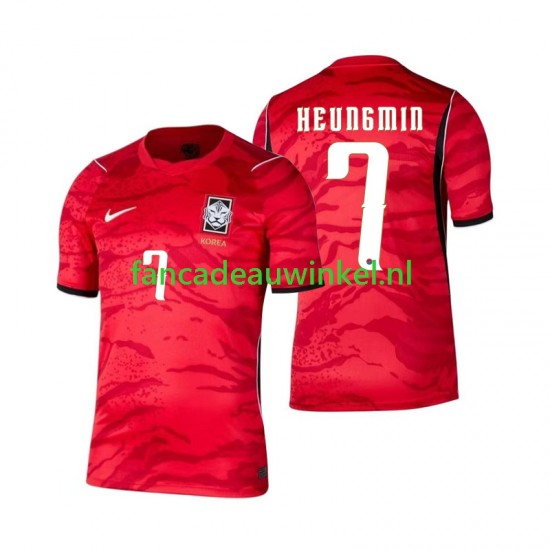 Zuid-Korea Wedstrijdshirt met Korting Son Heung-min 7 Thuis Heren WK 2026 Korte Mouw