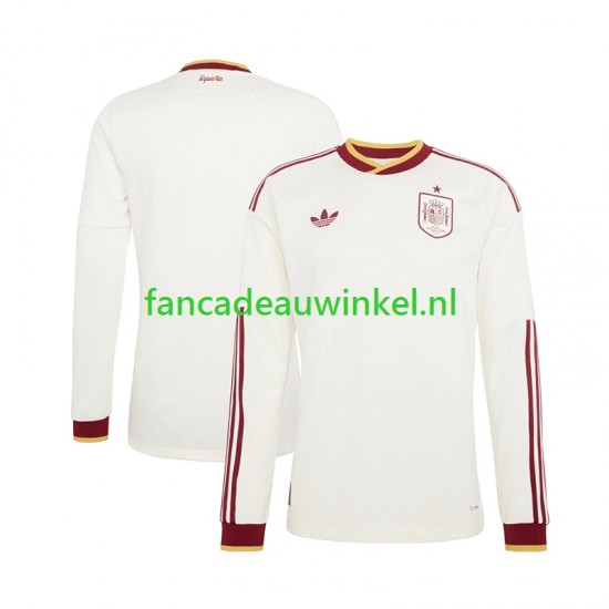Spanje Wedstrijdshirt met Korting Uit Heren WK 2026 Lange Mouw