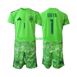 Spanje Wedstrijdshirt met Korting David Raya 1 6th Green color Keepersshirt Kind WK 2026 Korte Mouw