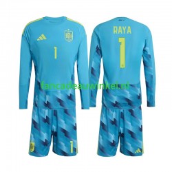 Spanje Wedstrijdshirt met Korting David Raya 1 Keepersshirt Thuis Kind WK 2026 Lange Mouw