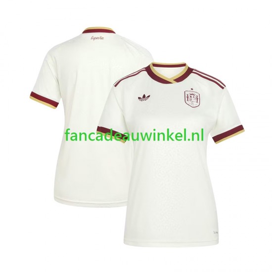 Spanje Wedstrijdshirt met Korting Uit Dames WK 2026 Korte Mouw