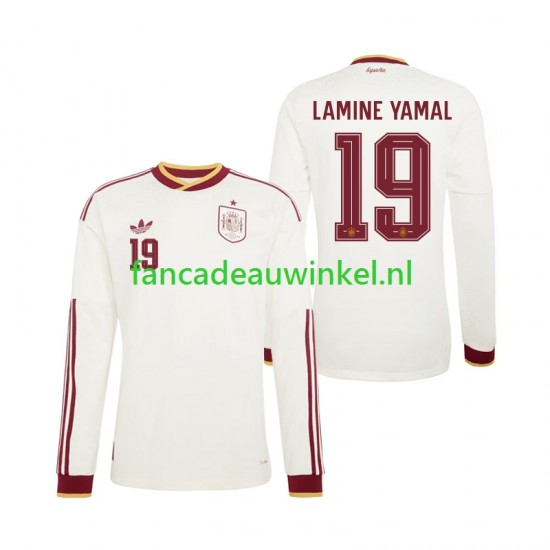 Spanje Wedstrijdshirt met Korting Lamine Yamal 19 Uit Heren WK 2026 Lange Mouw
