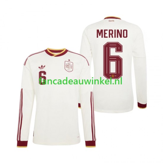 Spanje Wedstrijdshirt met Korting Mikel Merino 6 Uit Heren WK 2026 Lange Mouw