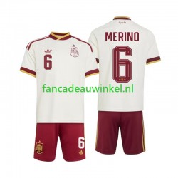 Spanje Wedstrijdshirt met Korting Mikel Merino 6 Uit Kind WK 2026 Korte Mouw Spanje Wedstrijdshirt met Korting Mikel Merino 6 Uit Kind WK 2026 Korte Mouw