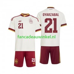 Spanje Wedstrijdshirt met Korting Mikel Oyarzabal 21 Uit Kind WK 2026 Korte Mouw Spanje Wedstrijdshirt met Korting Mikel Oyarzabal 21 Uit Kind WK 2026 Korte Mouw