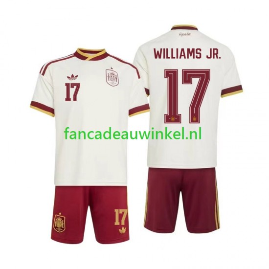 Spanje Wedstrijdshirt met Korting Nico Williams 17 Uit Kind WK 2026 Korte Mouw