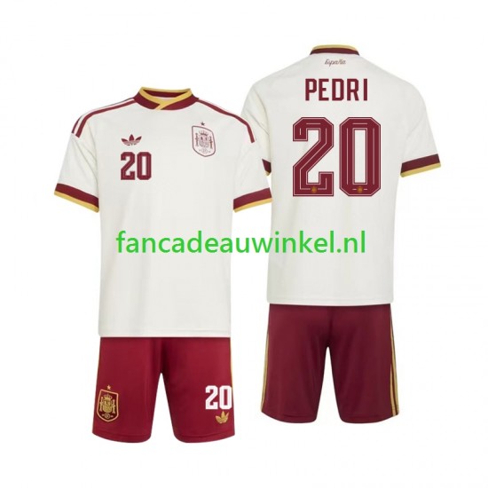 Spanje Wedstrijdshirt met Korting Pedri 20 Uit Kind WK 2026 Korte Mouw