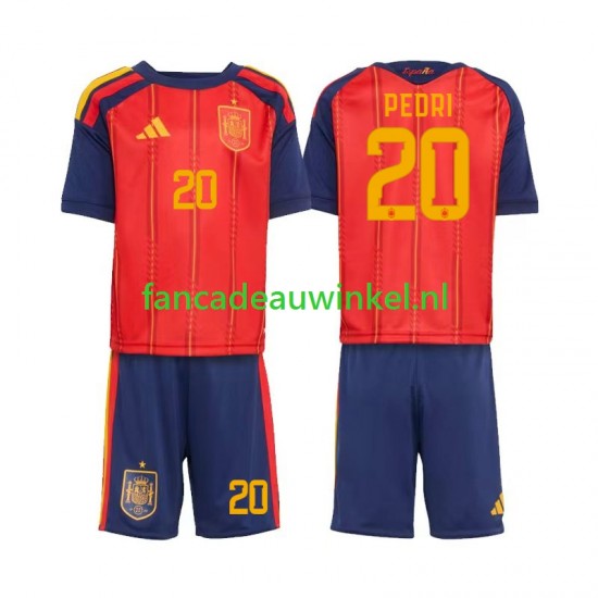 Spanje Wedstrijdshirt met Korting Pedri 20 Thuis Kind WK 2026 Korte Mouw