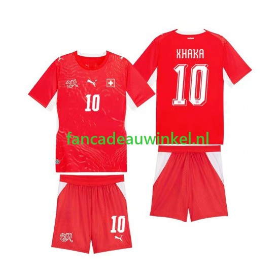 Zwitserland Wedstrijdshirt met Korting Granit Xhaka 10 Thuis Kind WK 2026 Korte Mouw