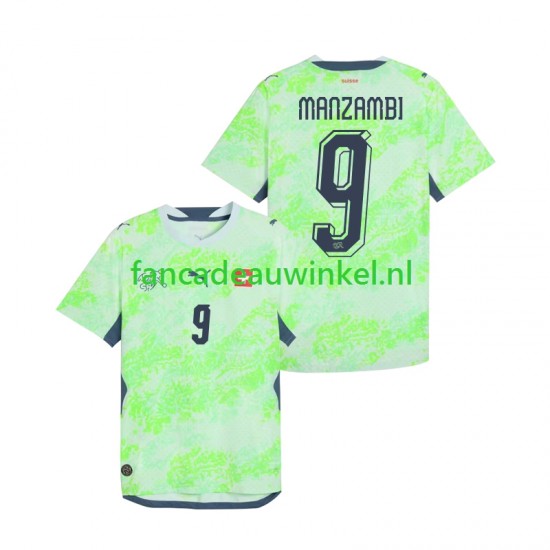 Zwitserland Wedstrijdshirt met Korting Johan Manzambi 9 Uit Heren WK 2026 Korte Mouw