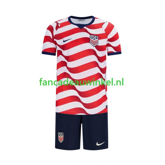 USA Wedstrijdshirt met Korting Thuis Kind WK 2026 Korte Mouw