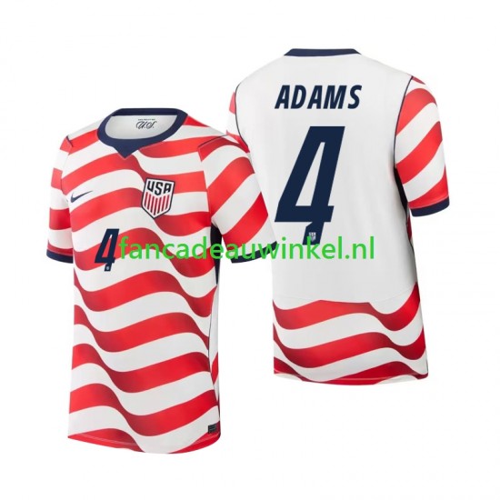 USA Wedstrijdshirt met Korting Tyler Adams 4 Thuis Heren WK 2026 Korte Mouw