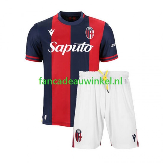 Wedstrijdshirt met Korting Bologna Thuis Kind 2024-25 Korte Mouw