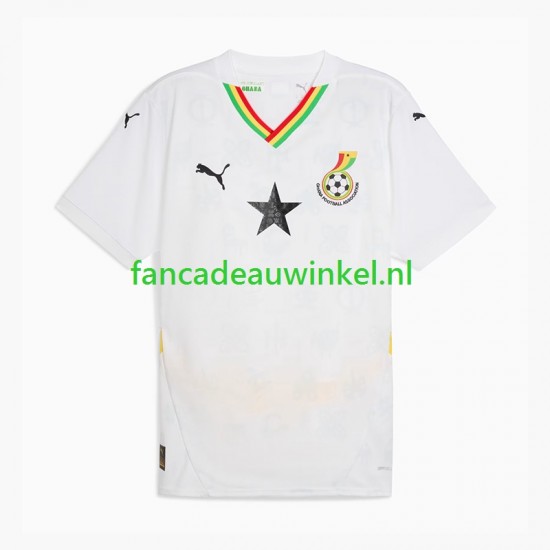 Ghana Wedstrijdshirt met Korting Thuis Heren 2024 Korte Mouw