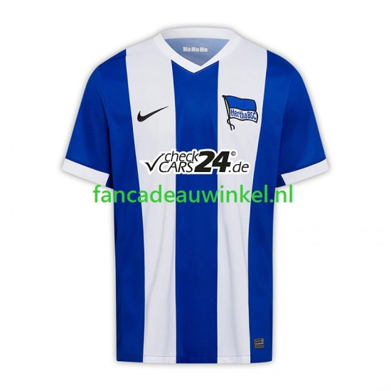 Hertha BSC Wedstrijdshirt met Korting Thuis Heren 2024-25 Korte Mouw