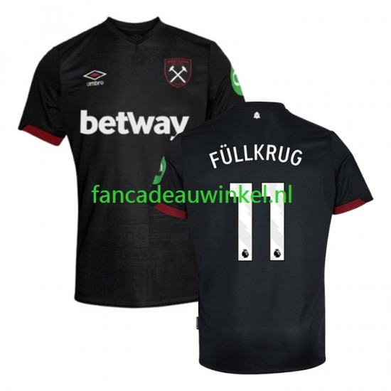 West Ham United Wedstrijdshirt met Korting FULLKRUG 11 Uit Heren 2024-25 Korte Mouw