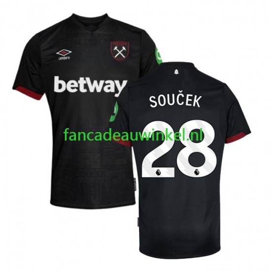 West Ham United Wedstrijdshirt met Korting SOUCEK 28 Uit Heren 2024-25 Korte Mouw