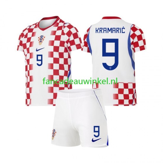Kroatië Wedstrijdshirt met Korting Andrej Kramaric 9 Thuis Kind WK 2026 Korte Mouw