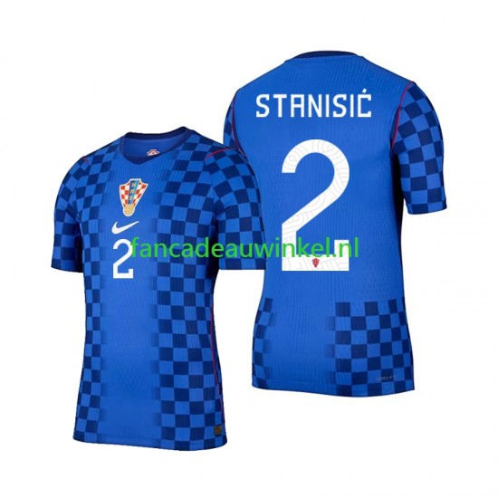 Kroatië Wedstrijdshirt met Korting Josip Stanisic 2 Uit Heren WK 2026 Korte Mouw