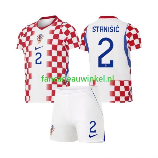 Kroatië Wedstrijdshirt met Korting Josip Stanisic 2 Thuis Kind WK 2026 Korte Mouw