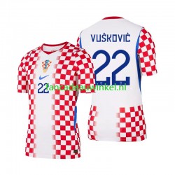 Kroatië Wedstrijdshirt met Korting Luka Vuskovic 22 Thuis Heren WK 2026 Korte Mouw