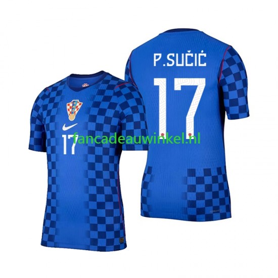 Kroatië Wedstrijdshirt met Korting Petar Sucic 17 Uit Heren WK 2026 Korte Mouw